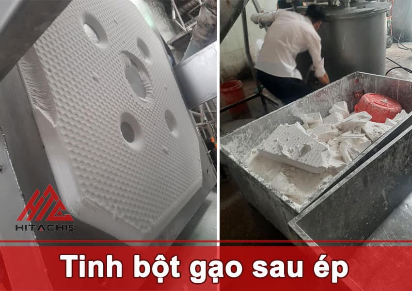 tinh bột gạo sau khi ép