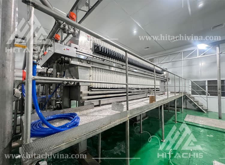 Vận hành máy ép lọc bột gạo