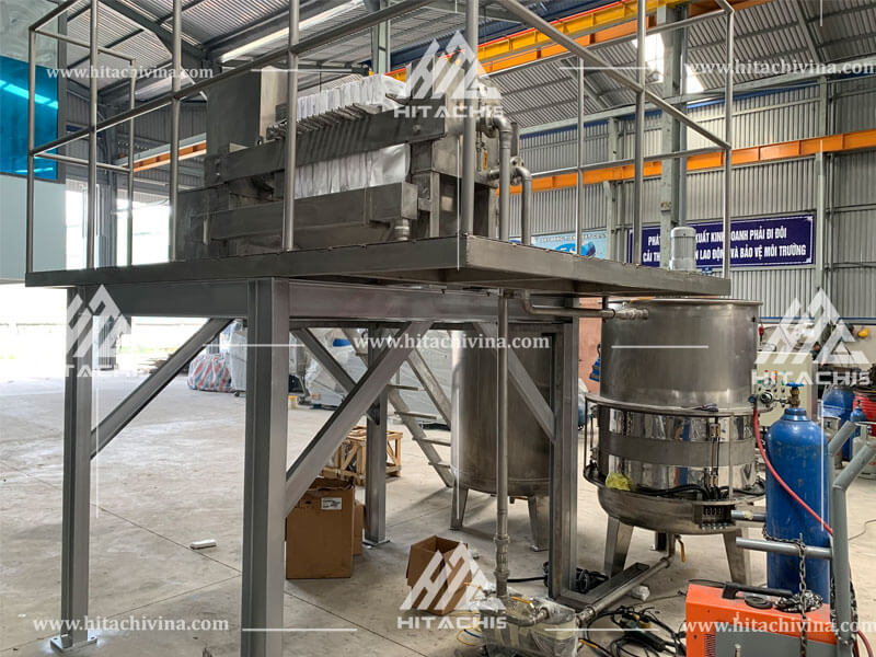 Máy ép lọc dầu đậu phụ hình 2