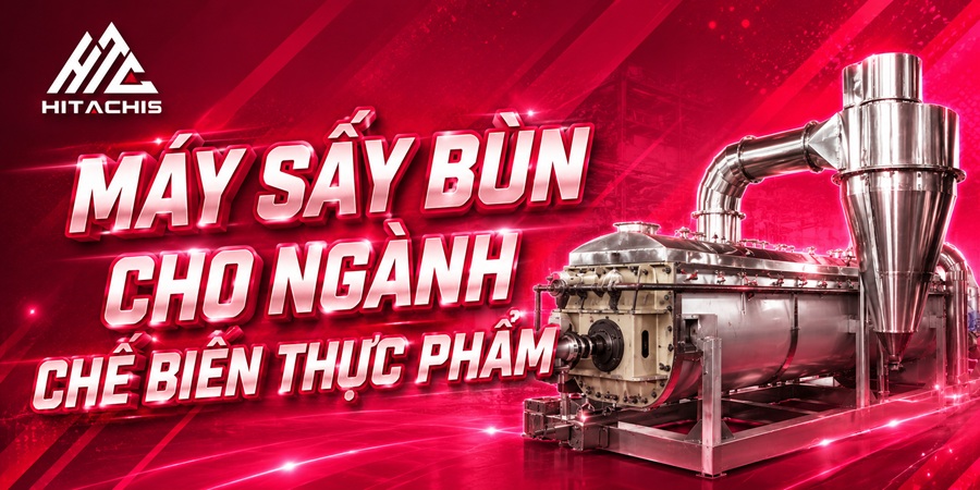 Máy sấy bùn cho ngành chế biến thực phẩm